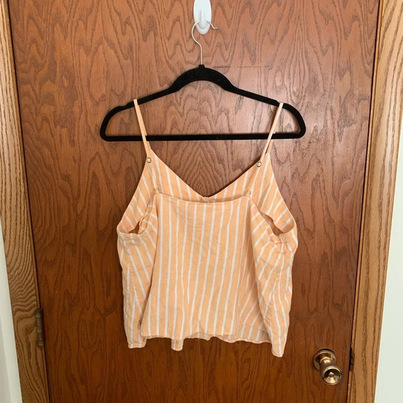 Abound Coral Striped Linen Tank - Picture 5 of 5